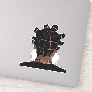 Adesivo Arte digital, trabalho de arte de cabelo de mulher