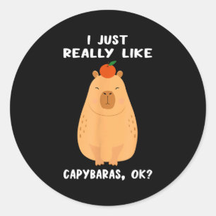 Adesivo Arte Divertida de Capivara para Homens Mulheres Cr
