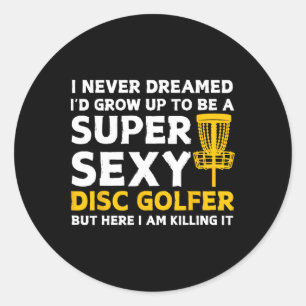 Adesivo Arte Divertida de Golfe de Disco para Homens e Mul