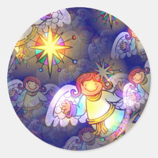 Adesivo Arte do anjo do Natal feliz
