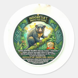 Adesivo Arte do Cuscus Urso Fofo - Marsupial Raro de Sulaw