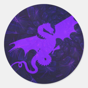 Adesivo Arte do Dragão Violeta Místico