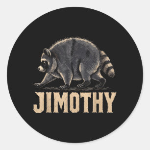 Adesivo Arte do Guaxinim Jimothy Retro dos Anos 80