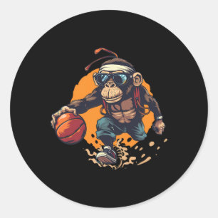 Adesivo Arte do Macaco Caveira Colorido Jogador de Caveira