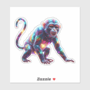 Adesivo Arte do Macaco de Cristal