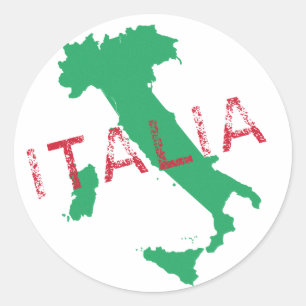 Adesivo Arte do mapa de Italia com Italia