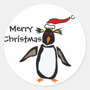 Adesivo Arte do Natal do pinguim de Rockhopper