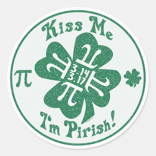 Adesivo Arte do Partido Pi-Rish (Frente)