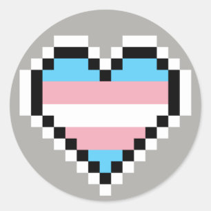 Adesivo Arte do pixel do orgulho do transgender de LGBT