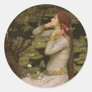 Adesivo Arte do Victorian, Ophelia pela lagoa pelo