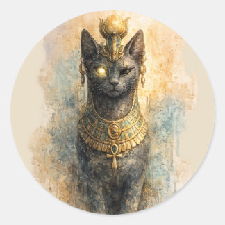 Adesivo Arte em Aquarela da Gata Deusa Bastet do Antigo Eg