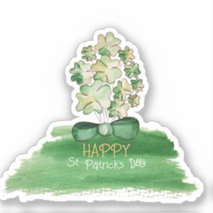 Adesivo Arte em Aquarela de Shamrock Personalizado