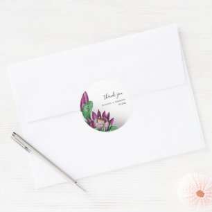 Adesivo Arte em Aquarela Deeep Purple King Protea