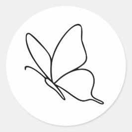 Adesivo Arte em Linha de Borboleta – Ilustração de Inseto