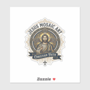 Adesivo Arte em Mosaico de Jesus Arte em Mosaico de Jesus