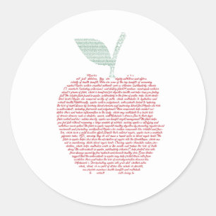 Adesivo Arte em nuvem de Apple Word