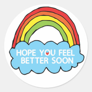 Adesivo Arte em nuvem do Rainbow Enviando Bem-Vindo