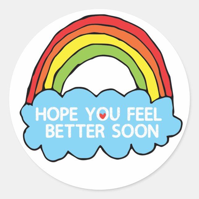 Adesivo Arte em nuvem do Rainbow Enviando Bem-Vindo (Frente)