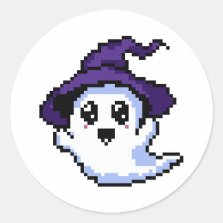 Adesivo Arte em pixel fantasma amigável