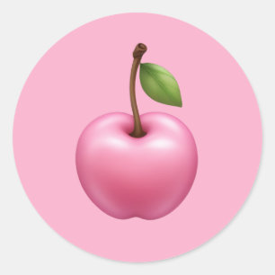 Adesivo Arte Emoji, Cereja Rosa E Pinta, Cujo Pinho É Gela