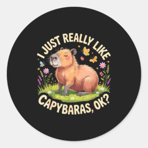 Adesivo Arte engraçada de capivara para homens mulheres cr