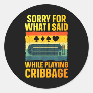 Adesivo Arte engraçada de cribbage para homens e mulheres
