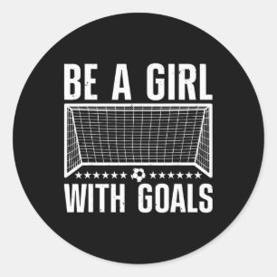 Adesivo Arte engraçada de futebol para mulheres Jogadoras 