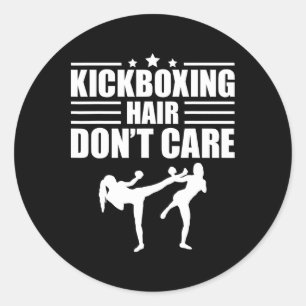 Adesivo Arte engraçada de kickboxing para homens e mulhere
