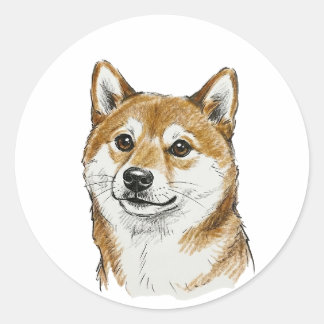Adesivo Arte engraçada de Shiba Inu no Dia dos Namorados "