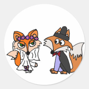 Adesivo Arte engraçada do casamento dos noivos do Fox