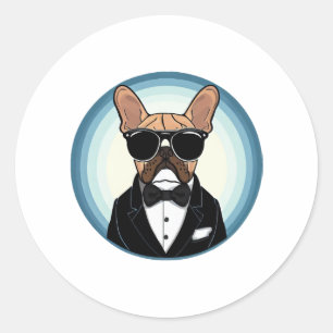 Adesivo Arte Engraçada e Engraçada do Bulldog Francês