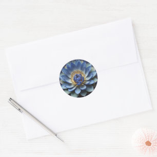 Adesivo Arte Espiritual Zen Azul Flor