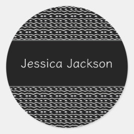 Adesivo Arte étnica africana, padrão preto e branco