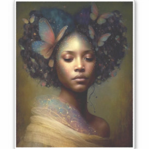 Adesivo Arte Fantástica de Deusa Negra