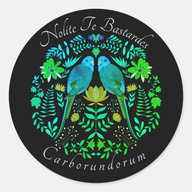 Adesivo Arte feminista Nolite Te Bastardes Carborundorum (Frente)