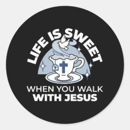 Adesivo Arte Fiável - Teacup com Cruz e Dove