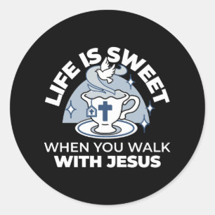 Adesivo Arte Fiável - Teacup com Cruz e Dove