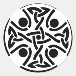 Adesivo Arte Fina da Antiga Cruz Celta com Entrelaçamento