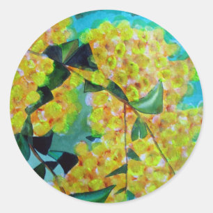 Adesivo Arte floral australiana original de Wattle