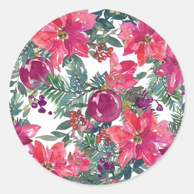 Adesivo Arte Floral de Natal (Frente)