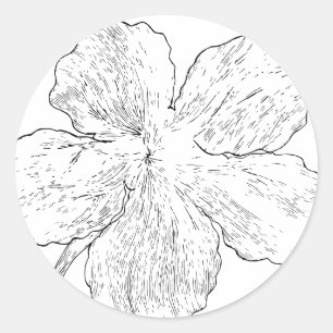 Adesivo Arte Floral em Preto e Branco Elegante