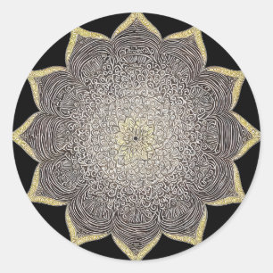 ADESIVO ARTE FLORAL MANDALA PARA MEDITAÇÃO ESPIRITUAL YOGA