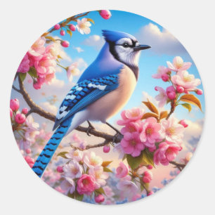 Adesivo Arte Floral/primavera Blue Jay