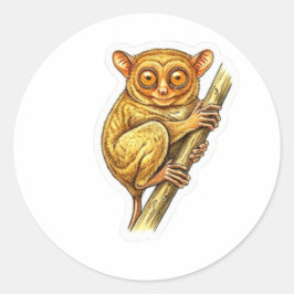 Adesivo Arte Fofo de Tarsier - Primata Raro da Indonésia S