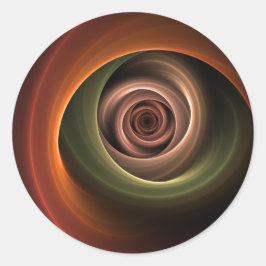 Adesivo Arte fractal moderno em cores quentes abstratas em