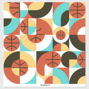 Adesivo Arte geométrica Abstrato de basquetebol