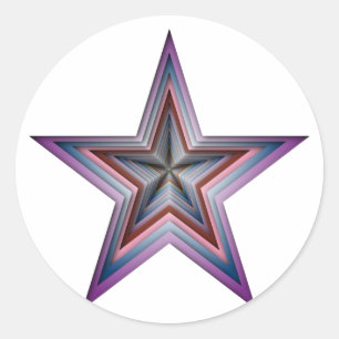 Adesivo arte geométrica abstrato estrela