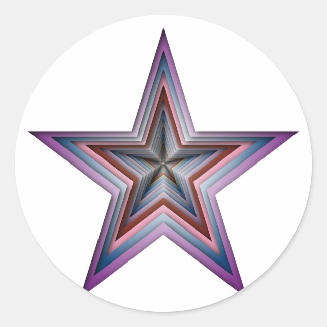 Adesivo arte geométrica abstrato estrela (Frente)