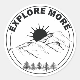 Adesivo arte geométrica da linha de montanha