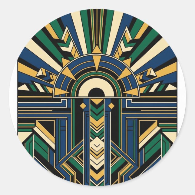 Adesivo Arte Geométrica Deco Sunburst (Frente)